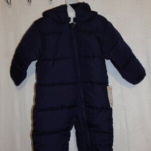 BRAND NEW OKIE DOKIE BABY BOYS DARK BLUE MID WIEGHT SNOW SUIT SIZE 0-3 MONTHS